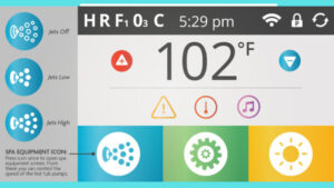 Activating the jets and adjusting temperature